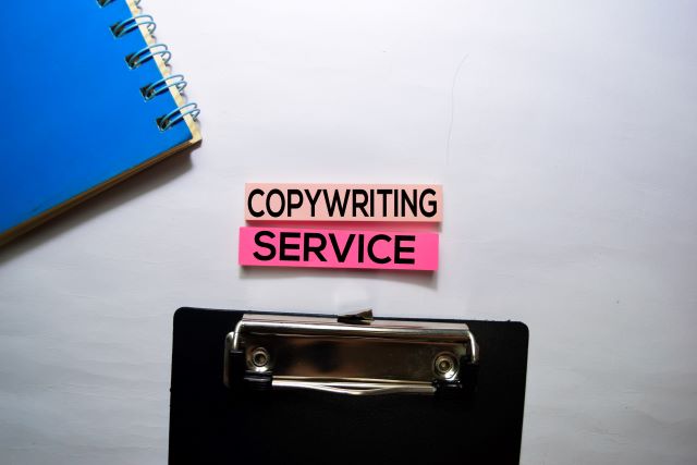 A photo showing copywriting services