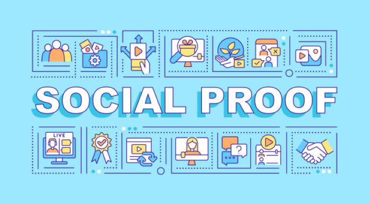 a photo showing social proof