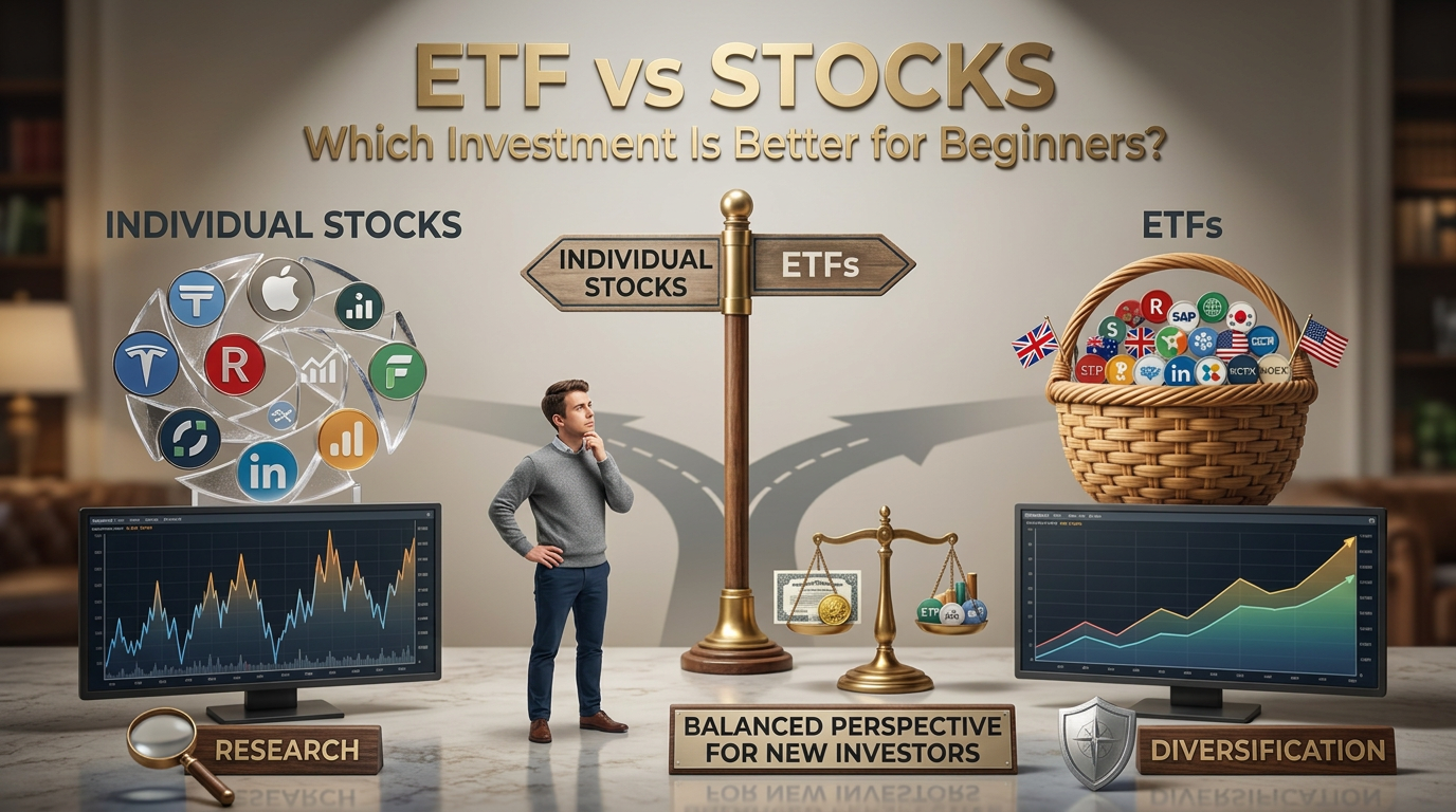 ETF vs Stocks Explained: Which Investment Is Better for Beginners?